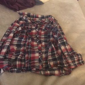 Red, colorful flannel